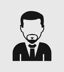 Corporate Man Icon. Flat style vector EPS.