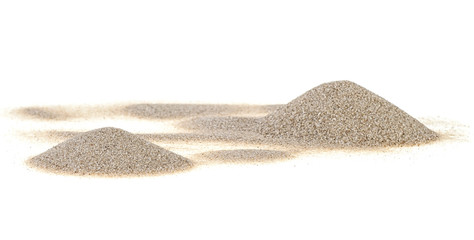 Fototapeta na wymiar Desert sand pile isolated on a white background