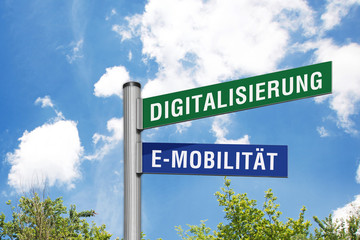 Digitalisierung, E-Mobilität, Wegweiser