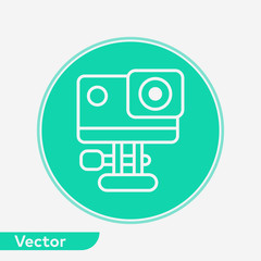 Action camera vector icon sign symbol