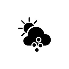 shower rain cloud and sun icon. Element of weather illustration. Signs and symbols can be used for web, logo, mobile app, UI, UX