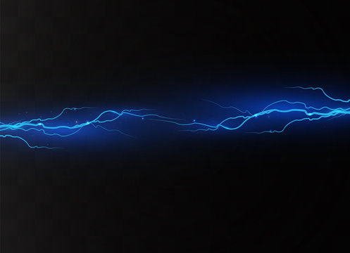 Lightning on a transparent