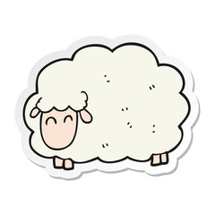 sticker of a cartoon sheep