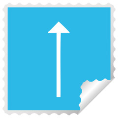 square peeling sticker cartoon long arrow symbol