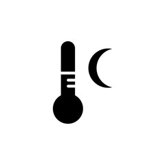 thermometer and moon icon. Element of weather illustration. Signs and symbols can be used for web, logo, mobile app, UI, UX