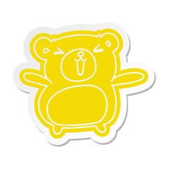 cartoon sticker kawaii cute teddy bear