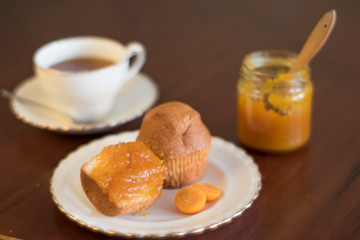 Delicious pineapple marmalade with golden berry