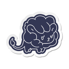 cartoon sticker kawaii cute lion cub