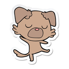 Obraz premium sticker of a cartoon dog