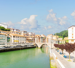 Obraz premium Ondarroa town and port