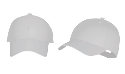 Grey baseball cap. vector illustration