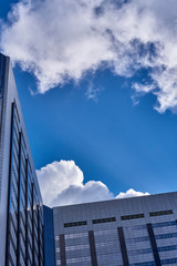 Reflection of Clouds in glass
