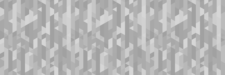 Polygonal tiled pattern. Multicolored background. Seamless abstract texture. Geometric wallpaper. Print for flyers and banners. Doodle for design. Black and white illustration