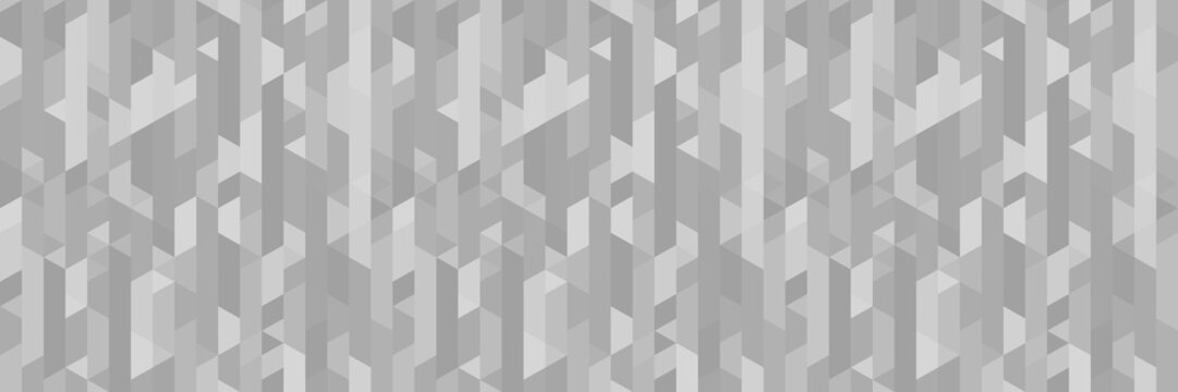 Polygonal tiled pattern. Multicolored background. Seamless abstract texture. Geometric wallpaper. Print for flyers and banners. Doodle for design. Black and white illustration