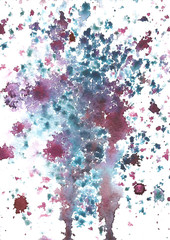 Abstract background, Colorful bright watercolor textures. Splashes, drops of paint, paint smears. Illustration