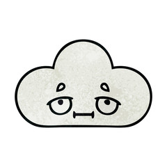 retro grunge texture cartoon white cloud