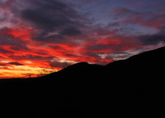 Obraz premium sunset in the mountains