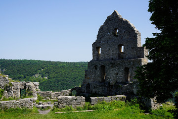 Fototapeta premium scenery of castle ruin hohenurach in summer