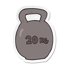 sticker of a cartoon 20kg kettle bell