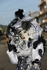 Belle touloulou le dernier du carnaval noir et blanc à Cayenne en Guyane française