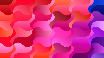 Warm Pink Colorful Backdrop Design with Waves