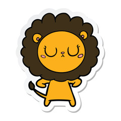 sticker of a cartoon lion