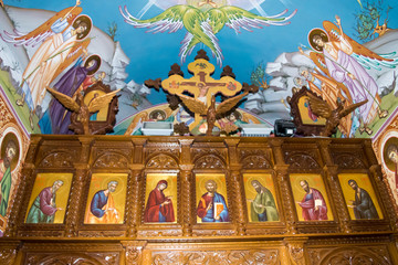 Interior of St.Nicholas Church near Louma Beach in Pernera, Cyprus on June 16, 2018. 