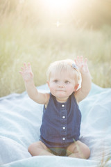 Adorable little girl dancing