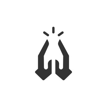 Pray, hands icon. Element of Easter holidays for mobile concept and web apps. Detailed Pray, hands icon can be used for web and mobile