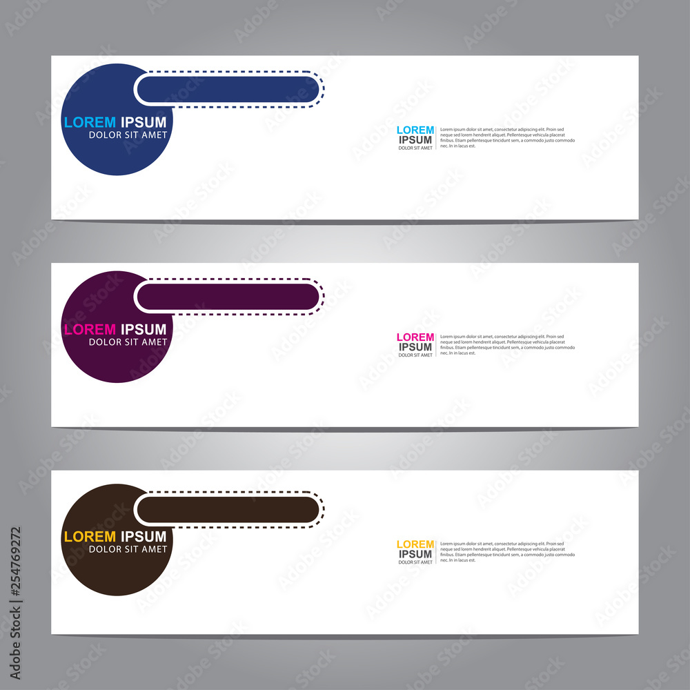 Poster vector abstract web banner design template. collection of web banner template. abstract geometric we