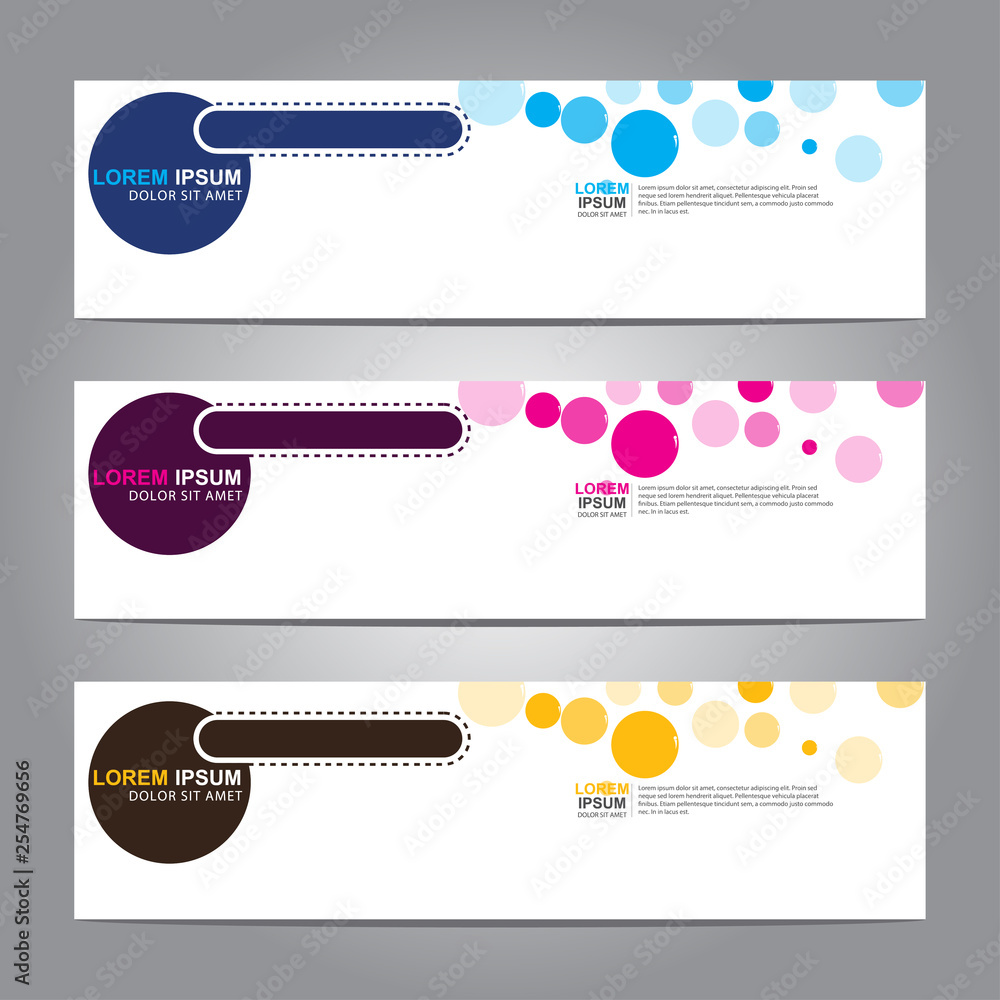 Poster vector abstract web banner design template. collection of web banner template. abstract geometric we