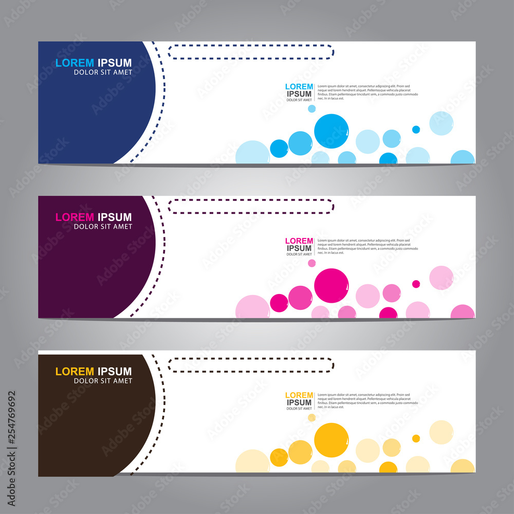 Poster vector abstract web banner design template. collection of web banner template. abstract geometric we