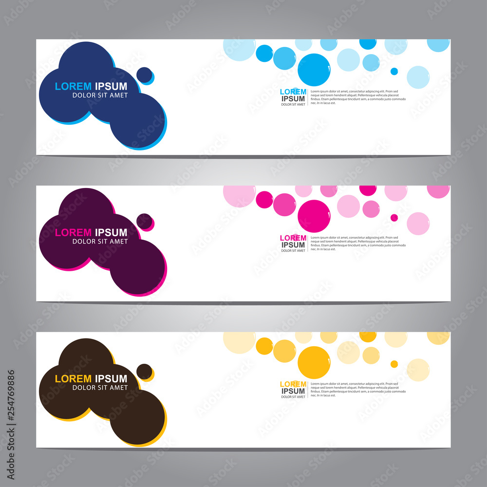 Poster vector abstract web banner design template. collection of web banner template. abstract geometric we