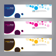 Vector abstract web banner design template. Collection of web banner template. Abstract geometric web design banner template isolated on grey background. 