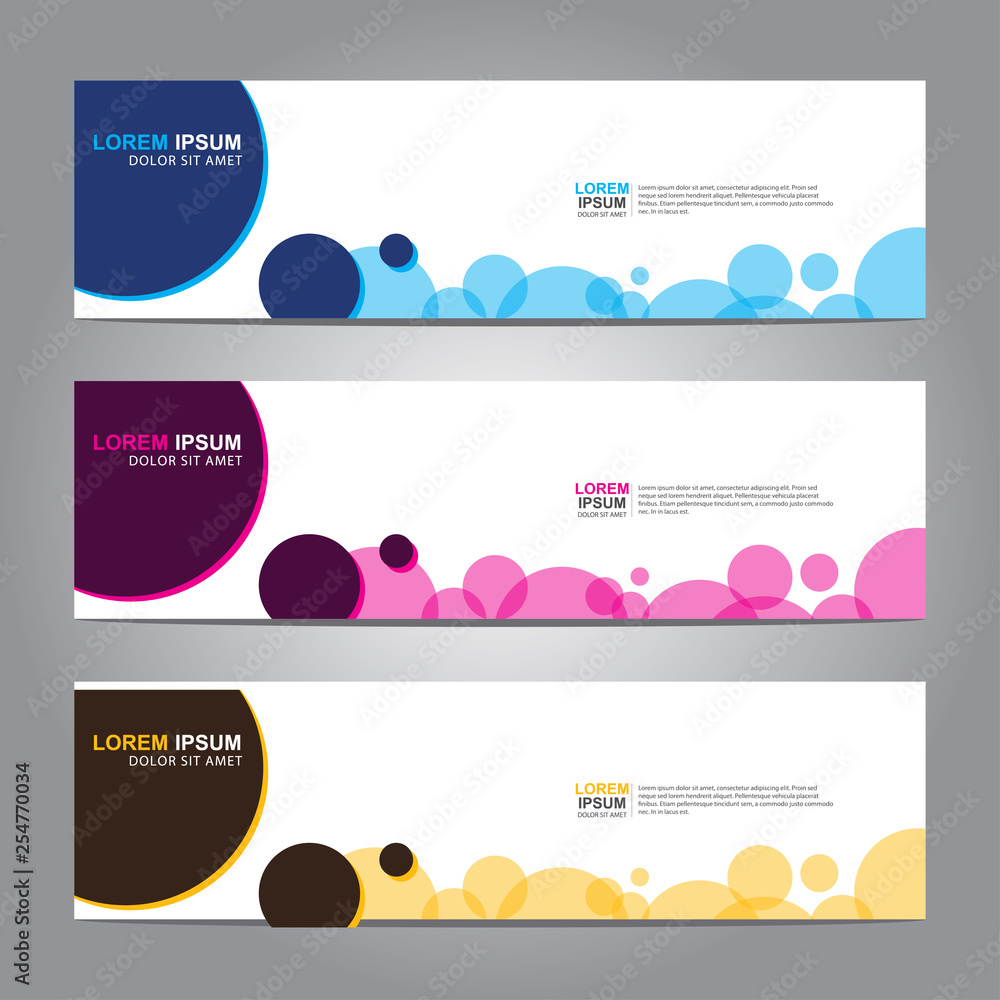 Poster vector abstract web banner design template. collection of web banner template. abstract geometric we