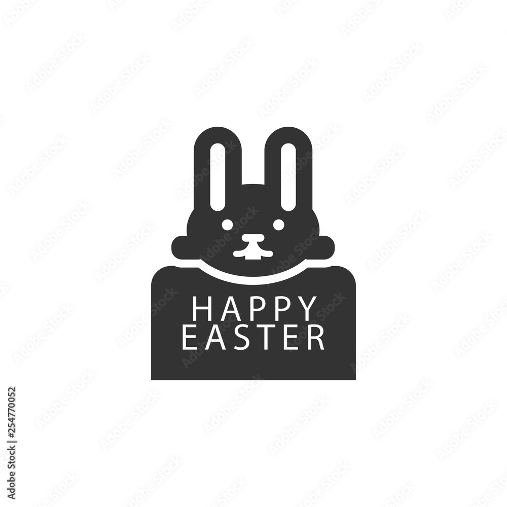 Poster happy easter icon. element of easter holidays for mobile concept and web apps. detailed happy easter