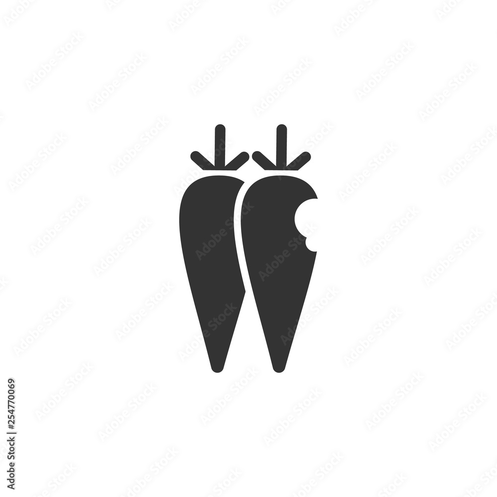 Poster carrots icon. element of easter holidays for mobile concept and web apps. detailed carrots icon can 