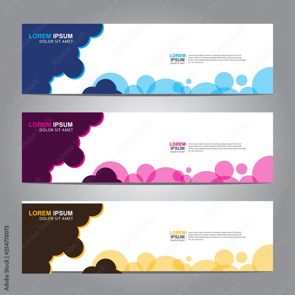 Poster vector abstract web banner design template. collection of web banner template. abstract geometric we