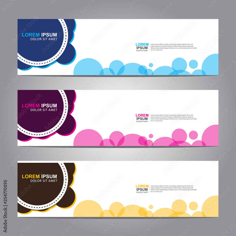Poster vector abstract web banner design template. collection of web banner template. abstract geometric we