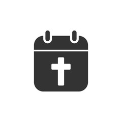 Cross, calendar icon. Element of Easter holidays for mobile concept and web apps. Detailed Cross, calendar icon can be used for web and mobile