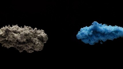 Super slowmotion shot of color inks in water. Shot with high speed camera at 4K.