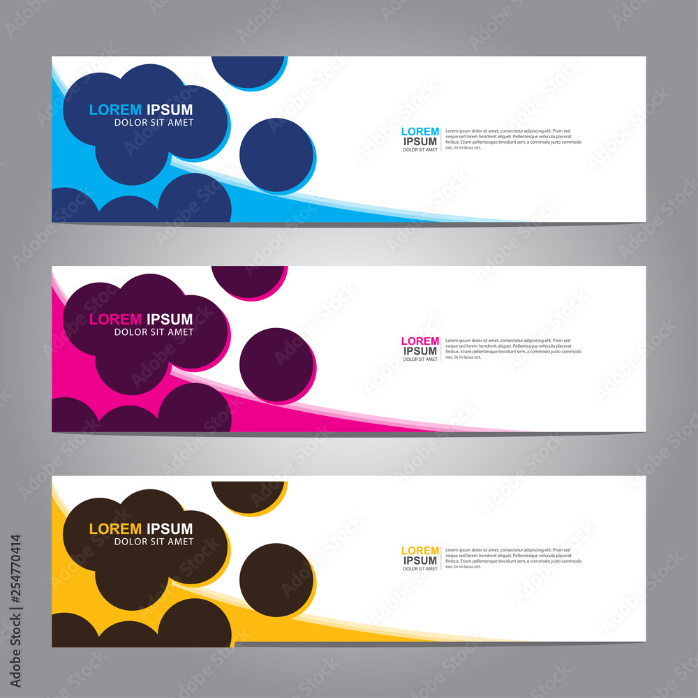 Poster vector abstract web banner design template. collection of web banner template. abstract geometric we
