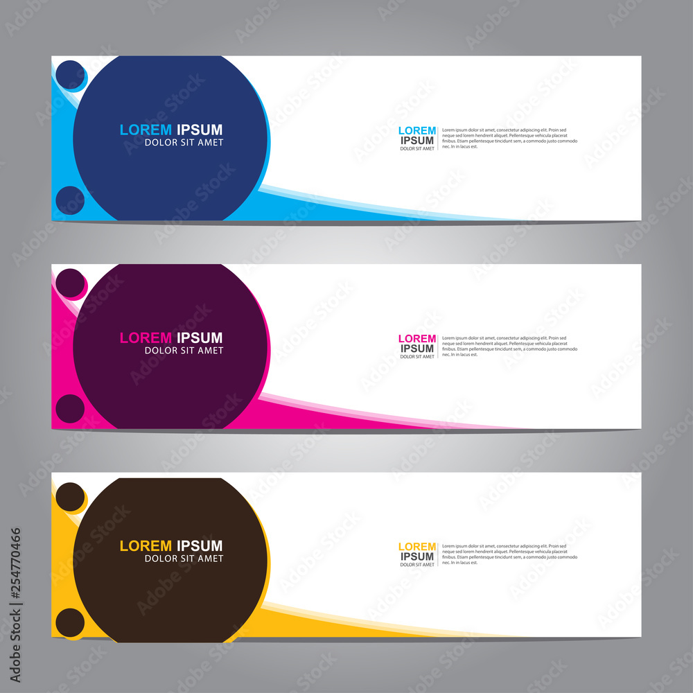 Poster vector abstract web banner design template. collection of web banner template. abstract geometric we