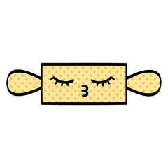 comic book style cartoon rolling pin