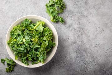 Bowl of fresh kale - Powered by Adobe