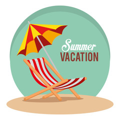 summer vacations with beach chair