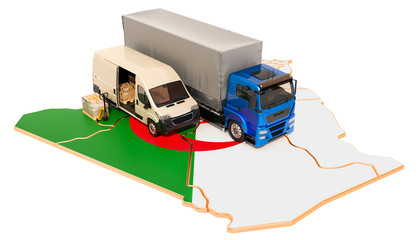 Shipping and Delivery in Algeria concept, 3D rendering