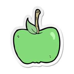 sticker of a cartoon apple