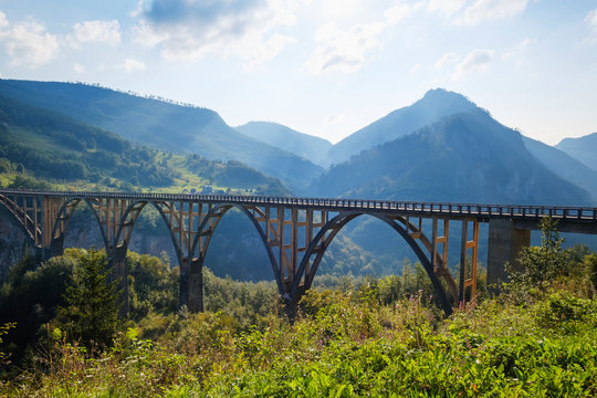 Montenegro, Pljevlja province, Durmitor National Park, Tara Canyon, Durdevica Tara Bridge