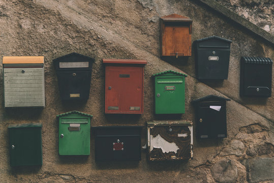 Spain, Osor, mailboxes